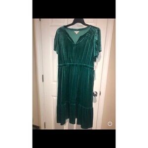 2X  Velvet Classic Emerald Dress NWT ❤️ Terra & Sky